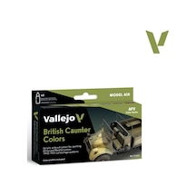 Vallejo 71211 6x18 Ml. British Caunter Colors, Model Air Serisi Model Boyası Seti Renkli