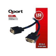 Qport Q-Vdv Dvi 24+5 To Vga 1.8M Kablo Aktif Dönüştürücü