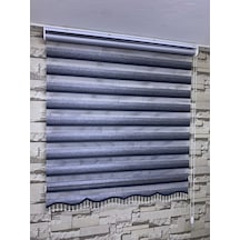Siyah Gri Geçişli Zebra Perde Tüm Ölçülerde