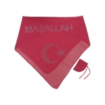 Sünnet Örtüsü İnci Maşallah Yazılı Kırmızı