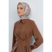 Armine İpek Eşarp 2026 Yaz - 9512-01 Bej Krem Sura