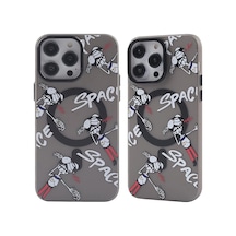 Apple iPhone Uyumlu , 14 Pro Kılıf Apollo Magneticsafe Desenli Kapak - Apollo Siyah - 3