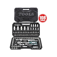 Krt-1170 Lokma Takımı 108 Parça Bits Ve Adaptörlü 2 Cırcır Kollu Plastik Çantalı
