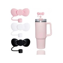 1 Adet Uyumlu Pembe Fiyonklu Pipet Tıpası Silikon Toz Kapağı, Estetik Bardak Aksesuarı, 9-10mm Pipetler İçin Uygun