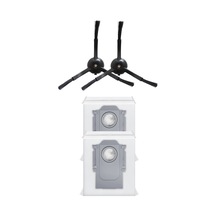 Roborock Qrevo Plus Uyumlu 2 Adet Siyah Yan Fırça 2 Adet Toz Torbası