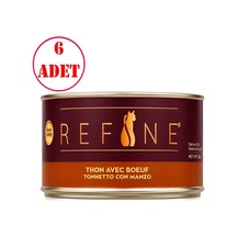 Refine Kedi Konservesi Home Cooking Sığır Etli Ve Ton Balıklı 80 Gr 6 Ad