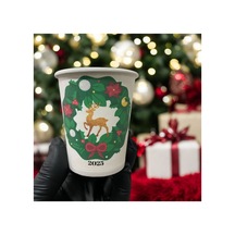 2025 Yılbaşı-noel-yılbaşı Konseptli Tek Kullanımlık 7 Oz 50 Adet Karton Bardak 1
