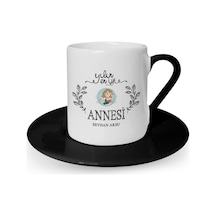 Kişiye Özel Yılın En İyi Annesi Siyah Türk Kahvesi Fincanı - 1