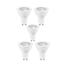 5 Adet 7 Watt Amber Işık 1. Sınıf Ultra Kalite Gu10 Duy Led Ampul