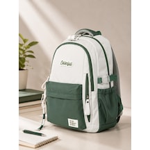 Colorful Urban Sırt Çantası Haki - Laptop Bölmeli Okul Çantası İlkokul - Ortaokul - Lise Çok Renkli