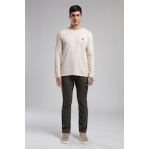 Lecosa Erkek O Yaka Sweatshirt Bej-21040 Bej
