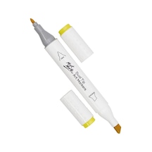 Mm Marker Çift Uçlu Sanat Kalemi Premium - Lemon Yellow 35 Çok Renkli