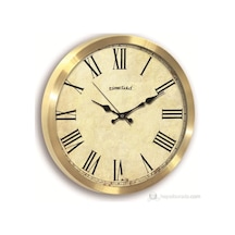 Time Gold Ofis Salon Duvar Saati Metal Altın Rengi 35 Cm Altın