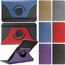 Samsung Uyumlu Galaxy Tab A T510/T515/T517 Kılıf Fabric 360 Derece Döner