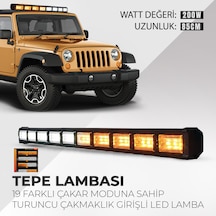 Turuncu Beyaz Çakarlı 85 cm Çakarlı Led Bar Off Road