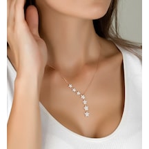 Sıra Yıldızlar Gümüş Kolye (518663393)