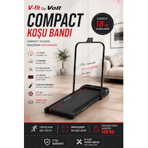 Voit Compact Ultra Hafif Koşu Bandı – Manuel Eğimli, Katlanabilir Tasarım 10Km/Hız