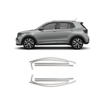 Autogp Vw T-cross Cam Çerçevesi Kenar Çıtası Krom Tamtur 10 Parça