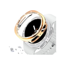 Samsung Galaxy Uyumlu Watch 8 40mm Tek Sıra Taşlı Kasa Koruyucu Ekran Koruyucusuz Teksıra