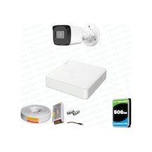 Provzen Hikvision 1 Kameralı Full Hd Geniş Açı Güvenlik Kamerası 500gb Olay Anında Bildirim