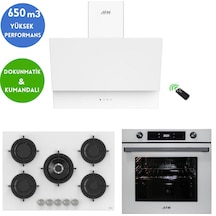 Afm Tech Ve Ferre Mivoe 5 Gözlü Beyaz RS036 + FM7701 + FM3401 Ankastre Set