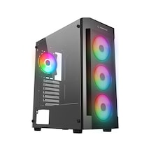 Rampage Vıgılant Mesh 650W 80+ Bronze Rgb Fan Atx Siyah Mıd Tower Oyuncu Kasası