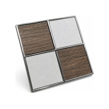 Dama Kare Metal Kulp 32mm Ceviz Krom Beyaz Dolap Kapak Tv Ünite Modern Çekmece Mobilya Komodin Konsol Gümüş