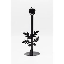 Metal Kağıt Havluluk Siyah Dik Havlu Peçetelik Standart Ve Büyük Boy Rulo Uyumlu Pelit Desenli Siyah