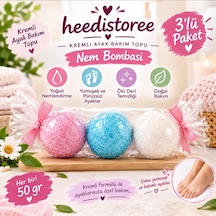 Hediboom Nem Bombası Ayak Bakım Topları Manikür Pedikür Kürü 3'lü Paket Karışık Renkli