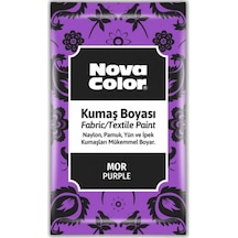 Mor Kumaş Boyası Toz 12 gr 1 Adet Nova Color Toz Kumaş Boyası Mor
