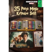 Maped X Dekomus Lisanslı Harry Potter Magic School Collection 35 Parça Full+full Boyama Seti Ve Büyük Boy Resim Defteri Seti Altın