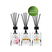 Vivaldi Home Lilyum + Mandalina + Mango Çubuklu Oda Kokusu Esansiyel Uçucu Yağ 3 x 50 ML