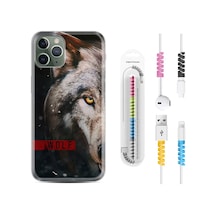 Apple Uyumlu iPhone 12 Pro Kılıf Kablo Koruyuculu Wolf Eyes 1758