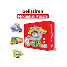 Çocuk Akademi Mıknatıs Özellikli Eğlenceli Puzzle Taşıtlar