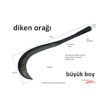 Diken Orak Ot Büyük Duble Boy Çelik Diken Kesme Orağı Bıçağı Orak