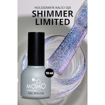 Momo Professional Shimmer Limited Holografik Kalıcı Oje Sl05 Rakı Beyazı Mavi Mor Simli 10 ML