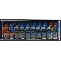 MOONLIGHT YATAY 10'LU SWITCH PANEL SİGORTALI