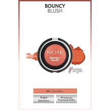 Cosmetics Bouncy Blush Yumuşak Kremsi Allık - 03 Coral Bliss Çok Renkli