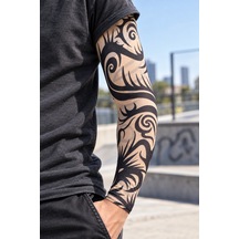 20 Adet Giyilebilir Kol Dövmesi Çorap 3d Baskılı Likralı Kumaş, Kol Ve Bacak İçin Geçici Dövme Tattoo Sleeve Tattoo Socks Model 15