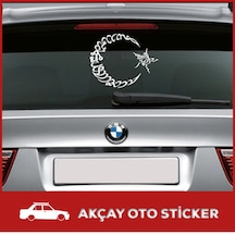 Ay Yıldız Kelime-I Tevhid Sticker Ay Yıldız Oto Sticker