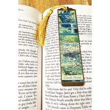 Sanatsal Tablo Temalı Metal Kitap Ayracı Claude Monet-nilüferler Ve Japon Köprüsü