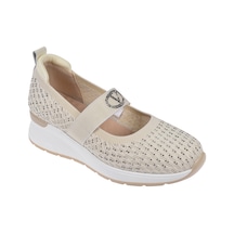 Guja Taşlı Üzeri Lastikli Triko Kadın Spor Ayakkabı Sneaker Gj-26y3052 Bej Guja Taşlı Üzeri Lastikli Triko Kadın Spor Ayakkabı Sneaker Gj-26y3052 Bej