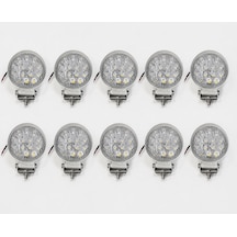 10 Adet Off Road Sis Farı Çalışma Lambası Beyaz Kalın Kasa 14 Led Yuvarlak Su Geçirmez Sis Lambası Sd6f89w -