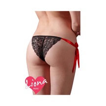 Bağcıklı Büyük Beden Tanga Siyah