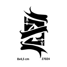Airbrush Tattoo İskambil Kağıdı Yapışkanlı Stencil Süsleme Ve Boyama Kalıbı