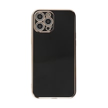 Apple iPhone  Uyumlu- 12 Pro Max Kılıf Volet Silikon - Siyah