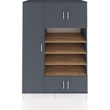 Kronos Dolap 10 Raflı 5 Kapaklı 132x59x195 Antrasit-antrasit/çam Antrasit Kronos Dolap 10 Raflı 5 Kapaklı 132x59x195 Antrasit-antrasit/çam Antrasit