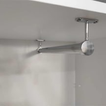 Dolap Içi 60cm Krom Yuvarlak Askı Borusu Askı Borusu +flanş+vida Dolap İçi Düzenleyiciler