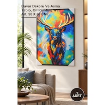 1 Adet Yağlı Boya Duvara Asmalı Pano Duvar Dekoru Ve Asma Tablo, Oil Painting Wall Art, 90 X 60 Cm