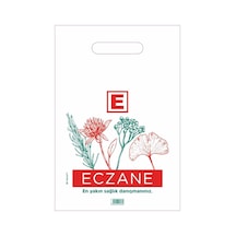 Lotus Baskılı El Geçme Eczane Poşeti 10 KG 1000'li 30 x 40 CM